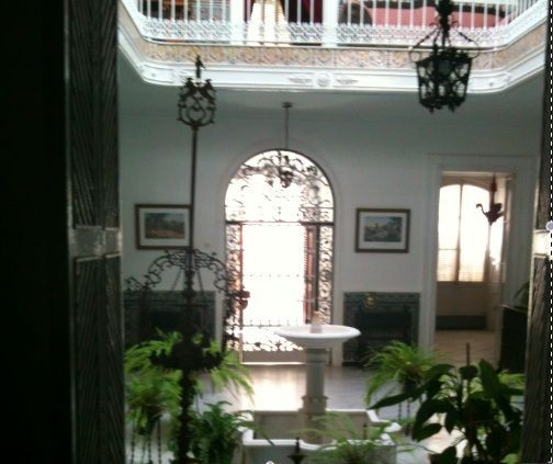 The splendid courtyard and entrance gate .